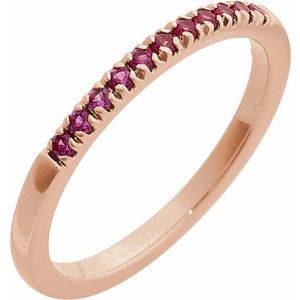 Stackable Ring -  Natural Ruby