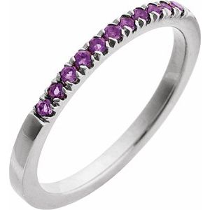 Stackable Ring -  Natural Amethyst