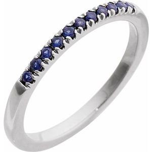 Stackable Ring - Natural Blue Sapphire
