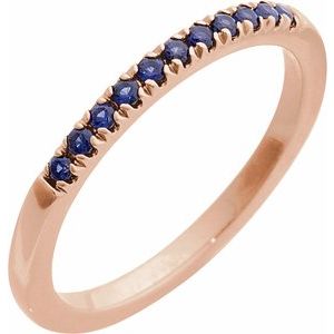 Natural Blue Sapphire Stackable Ring