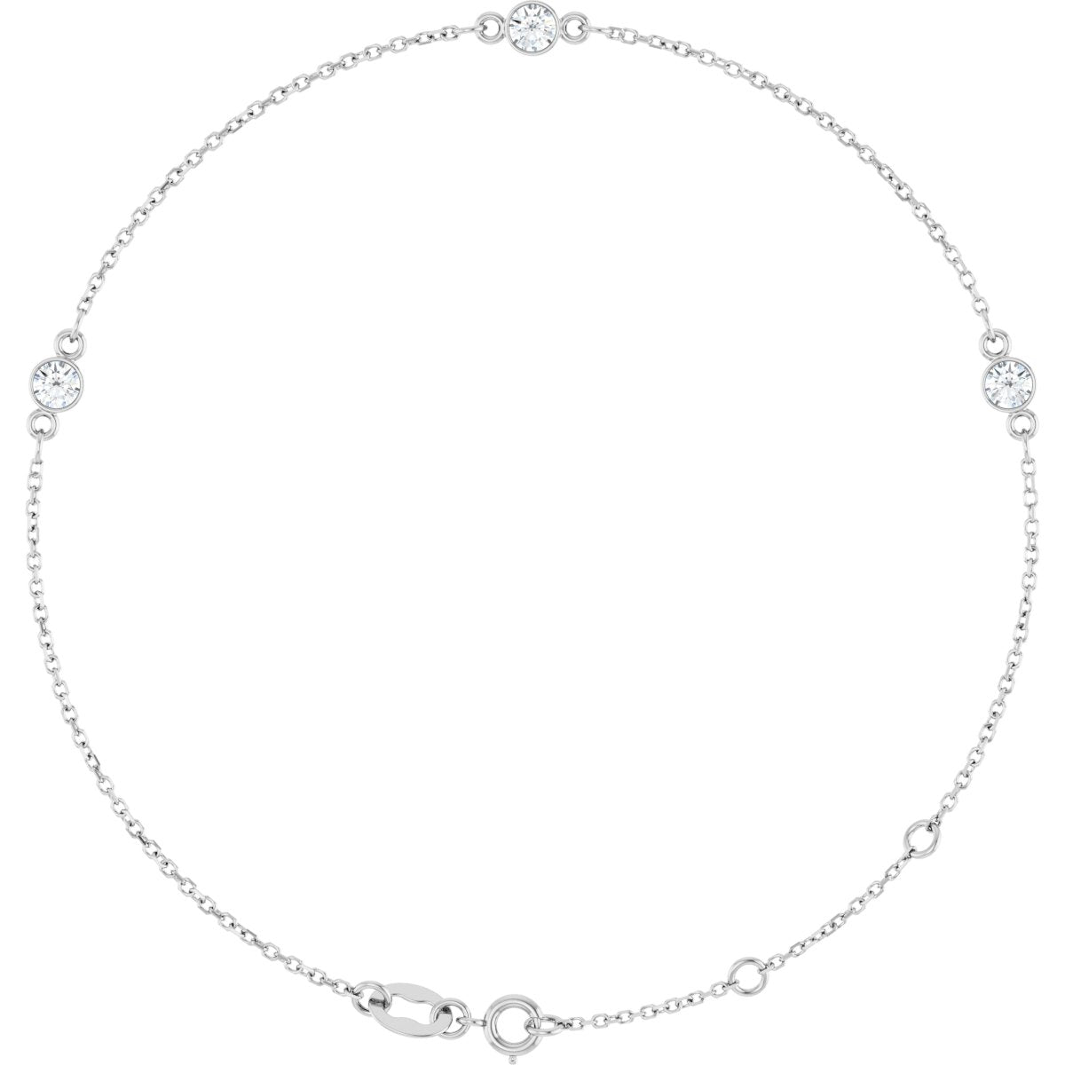 Bezel-Set Link Bracelet