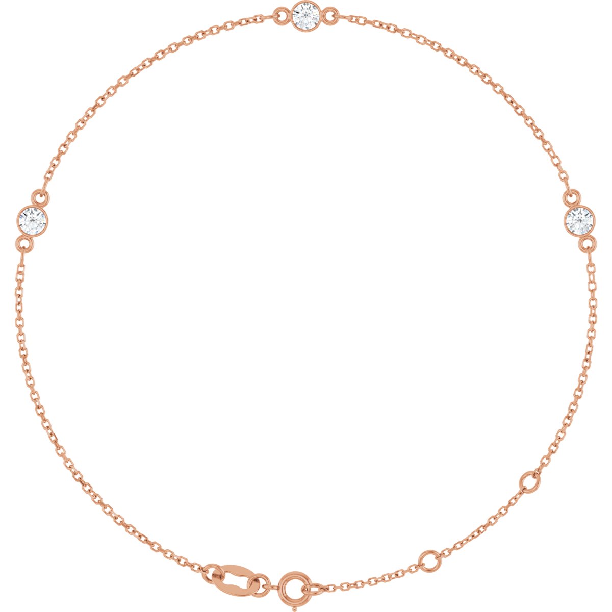 Bezel-Set Link Bracelet