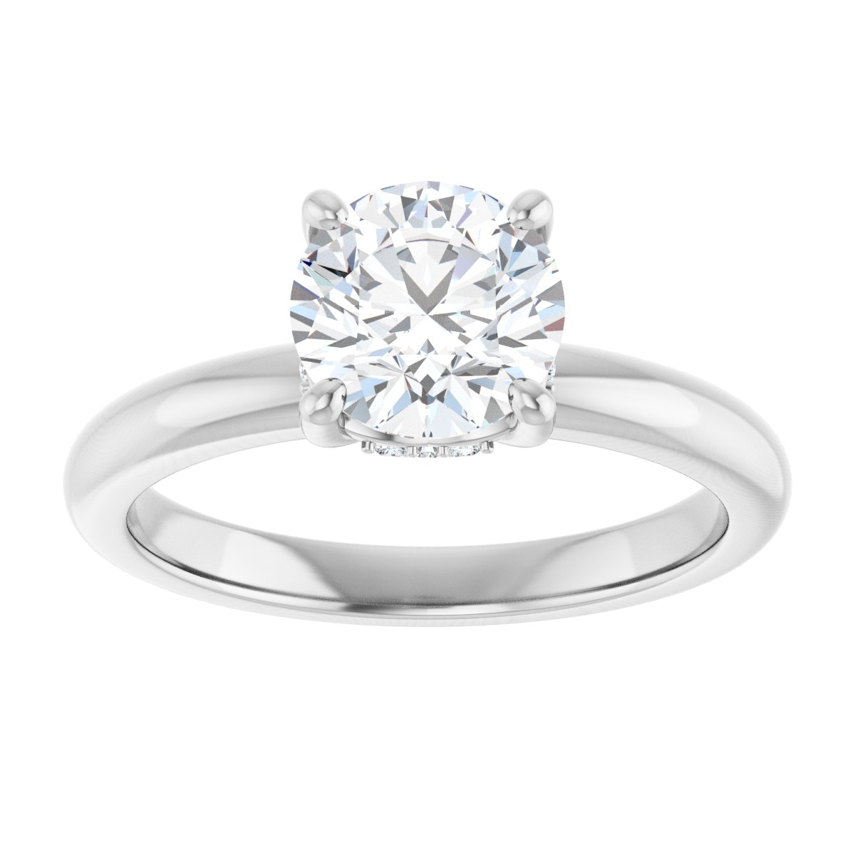 Hidden Halo-Style Engagement Ring