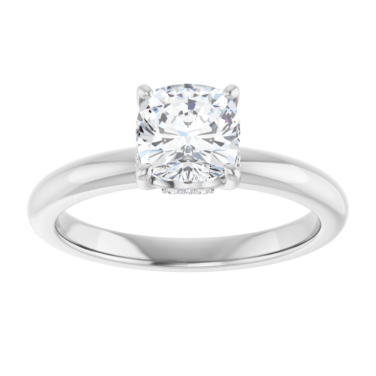 Hidden Halo-Style Engagement Ring