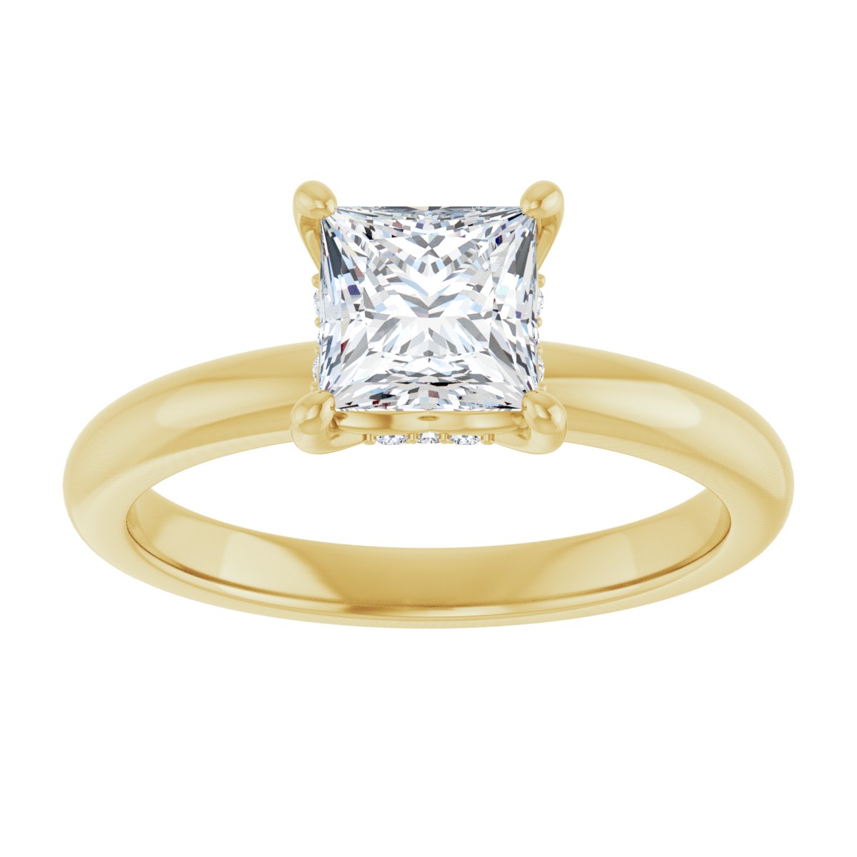 Hidden Halo-Style Engagement Ring