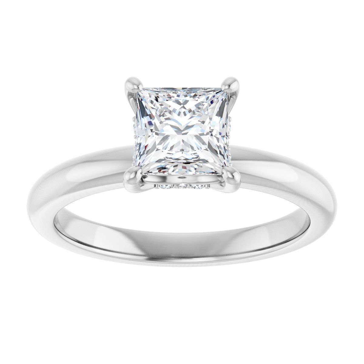 Hidden Halo-Style Engagement Ring