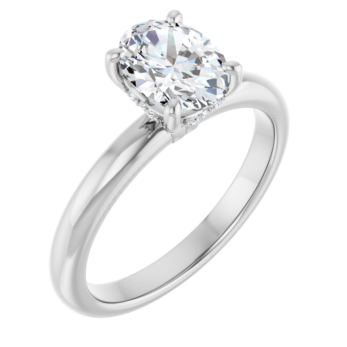 Hidden Halo-Style Engagement Ring