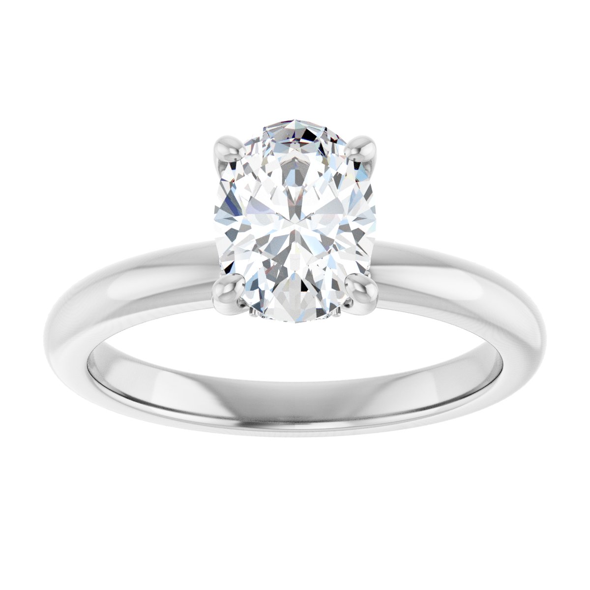 Hidden Halo-Style Engagement Ring