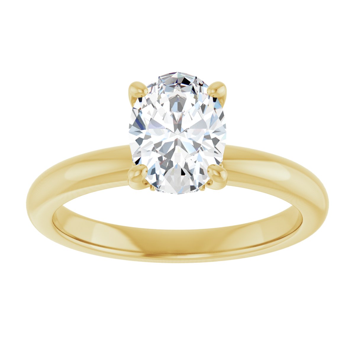 Hidden Halo-Style Engagement Ring