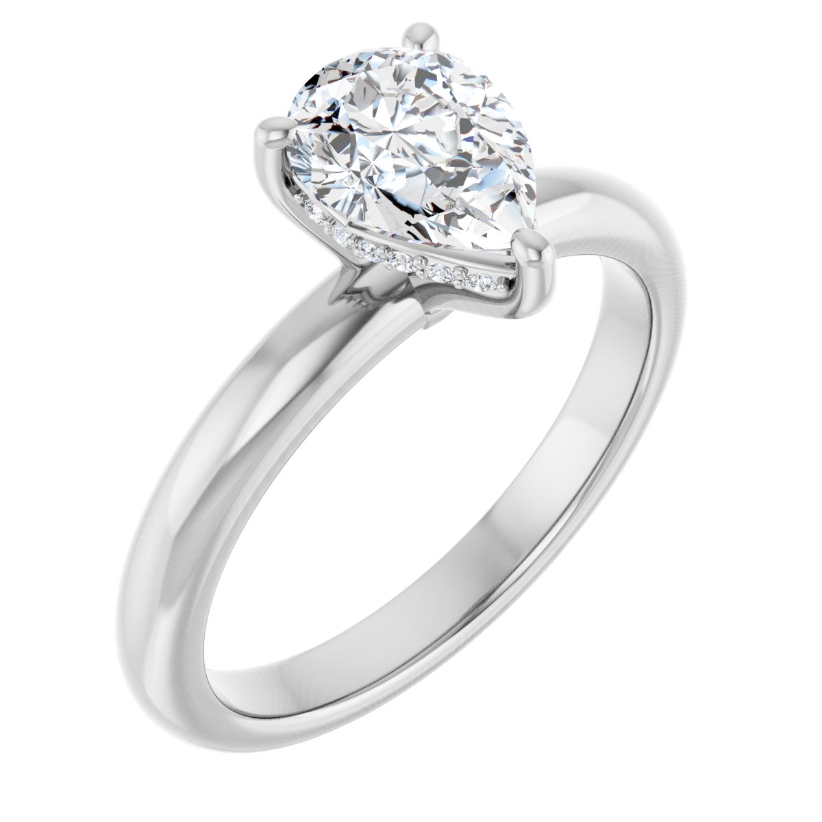 Hidden Halo-Style Engagement Ring
