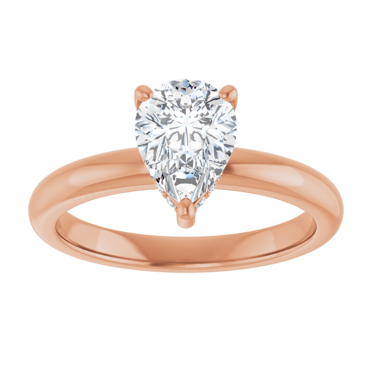 Hidden Halo-Style Engagement Ring