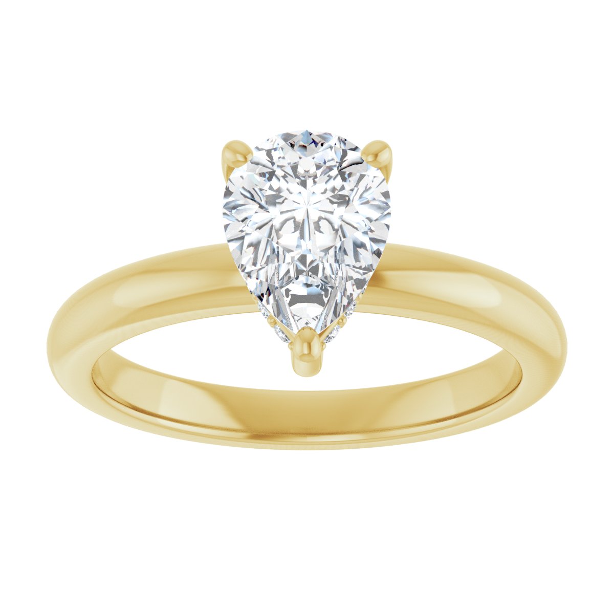 Hidden Halo-Style Engagement Ring