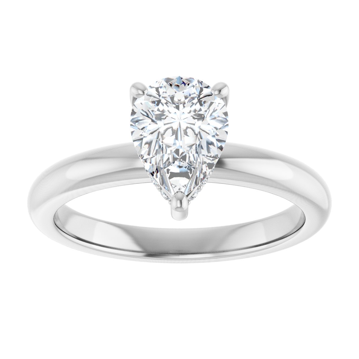 Hidden Halo-Style Engagement Ring