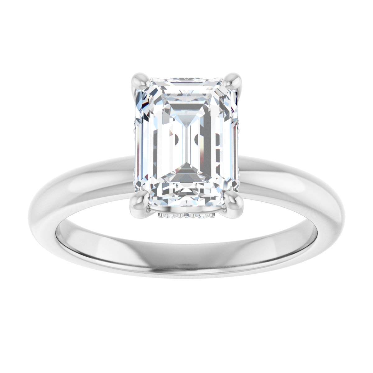 Hidden Halo-Style Engagement Ring