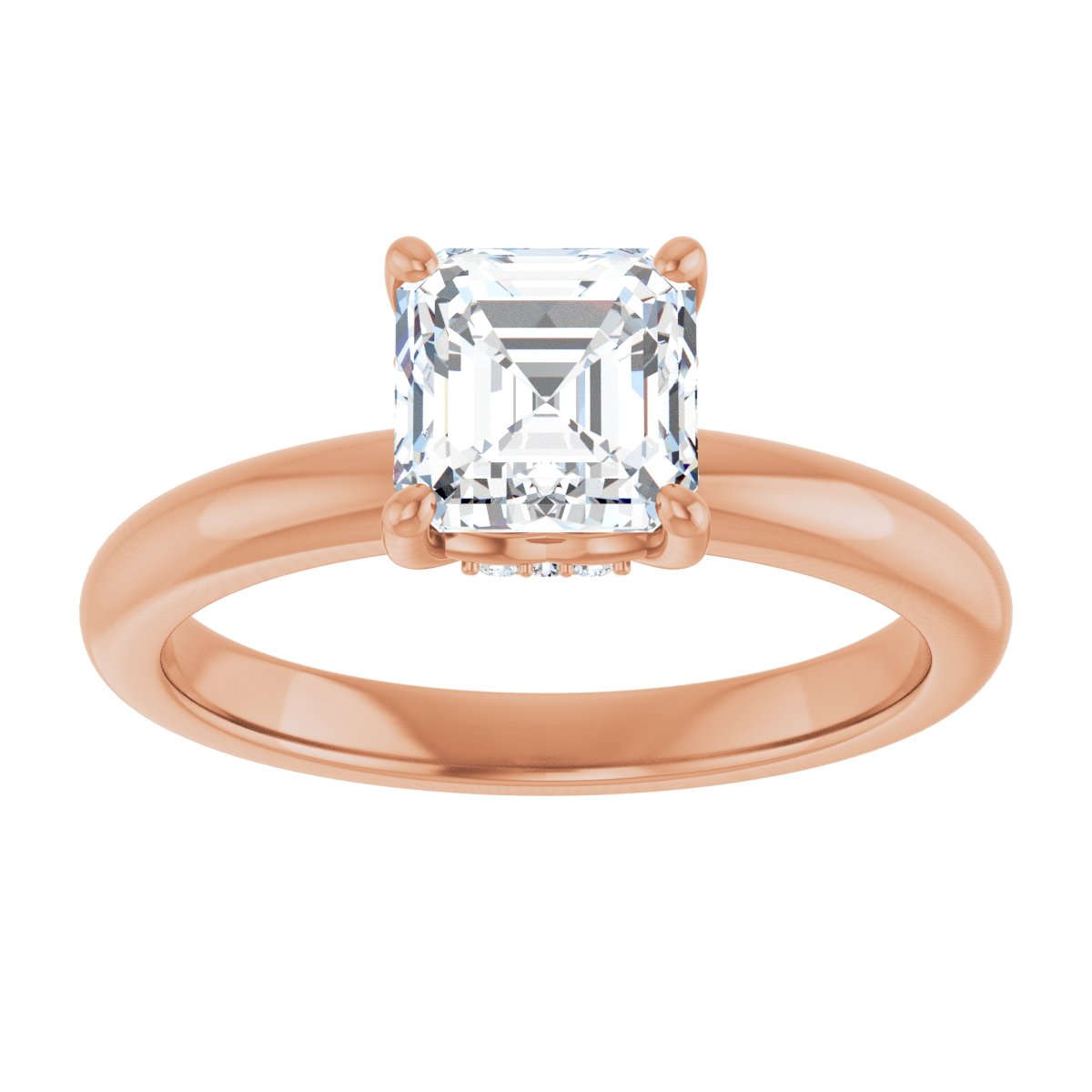 Hidden Halo-Style Engagement Ring