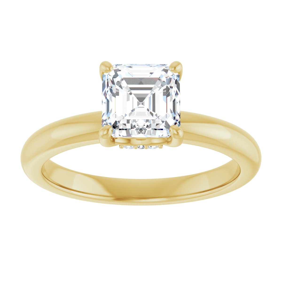 Hidden Halo-Style Engagement Ring