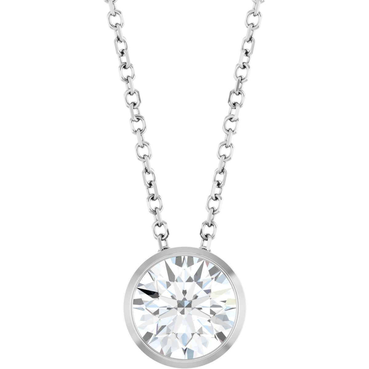 Floating Solitaire Lab-Grown Diamond Pendant