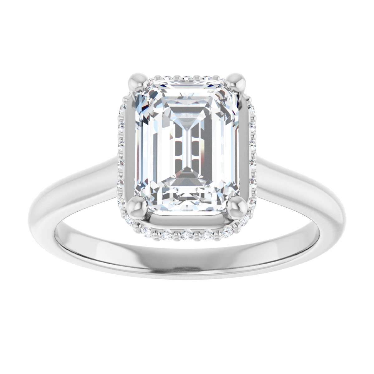 Hidden Halo-Style Engagement Ring