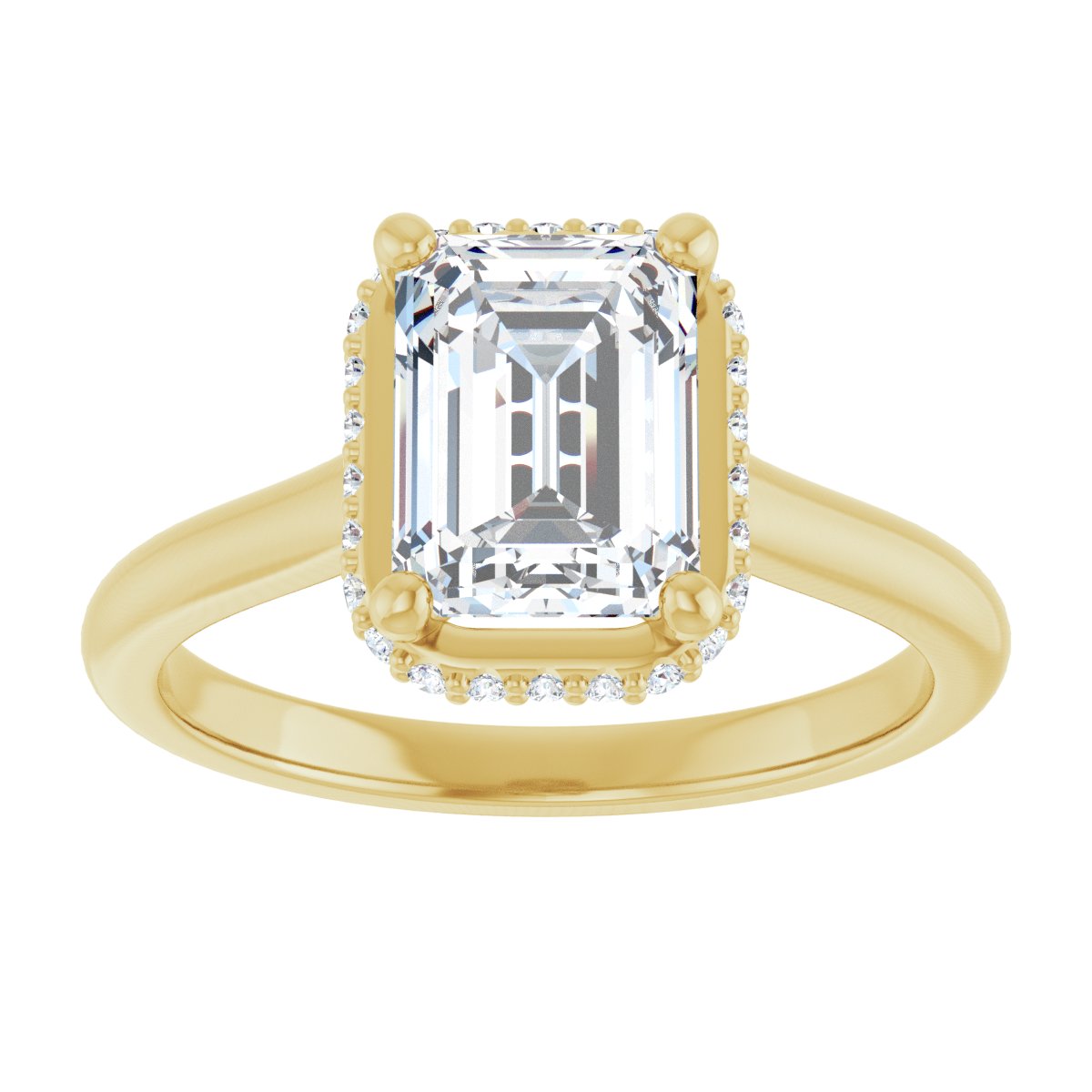 Hidden Halo-Style Engagement Ring