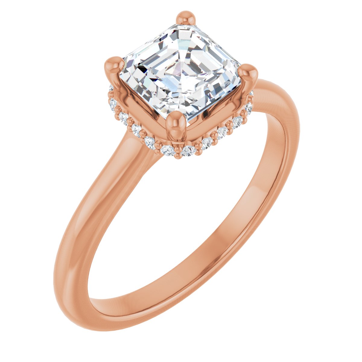 Hidden Halo-Style Engagement Ring