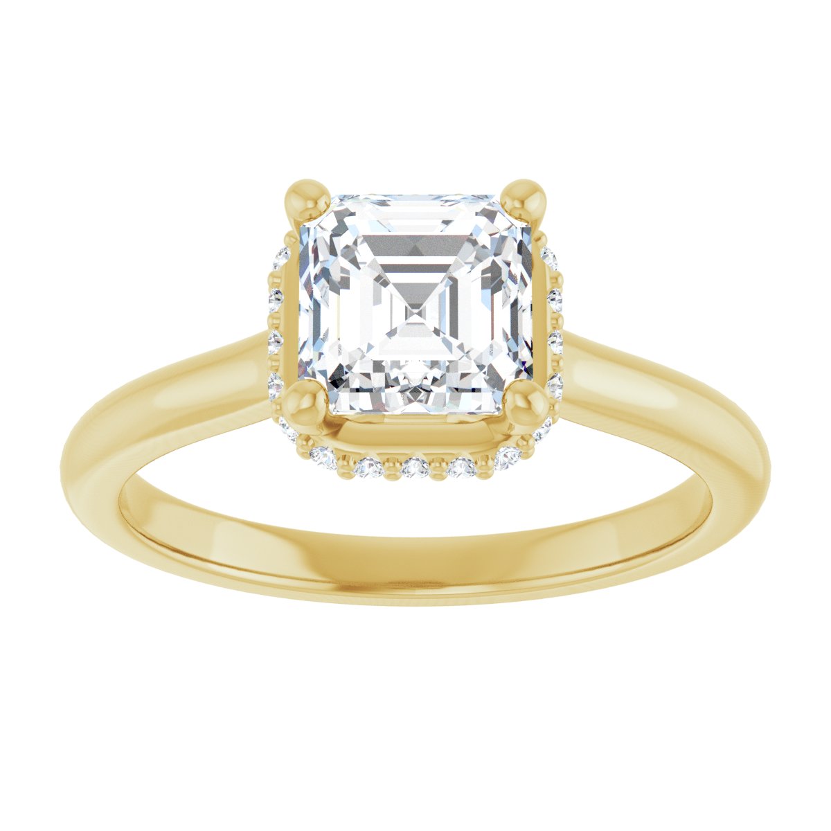 Hidden Halo-Style Engagement Ring