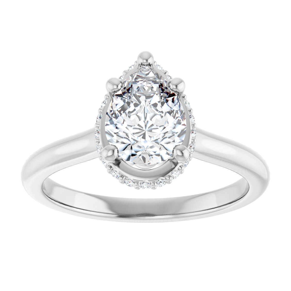 Hidden Halo-Style Engagement Ring