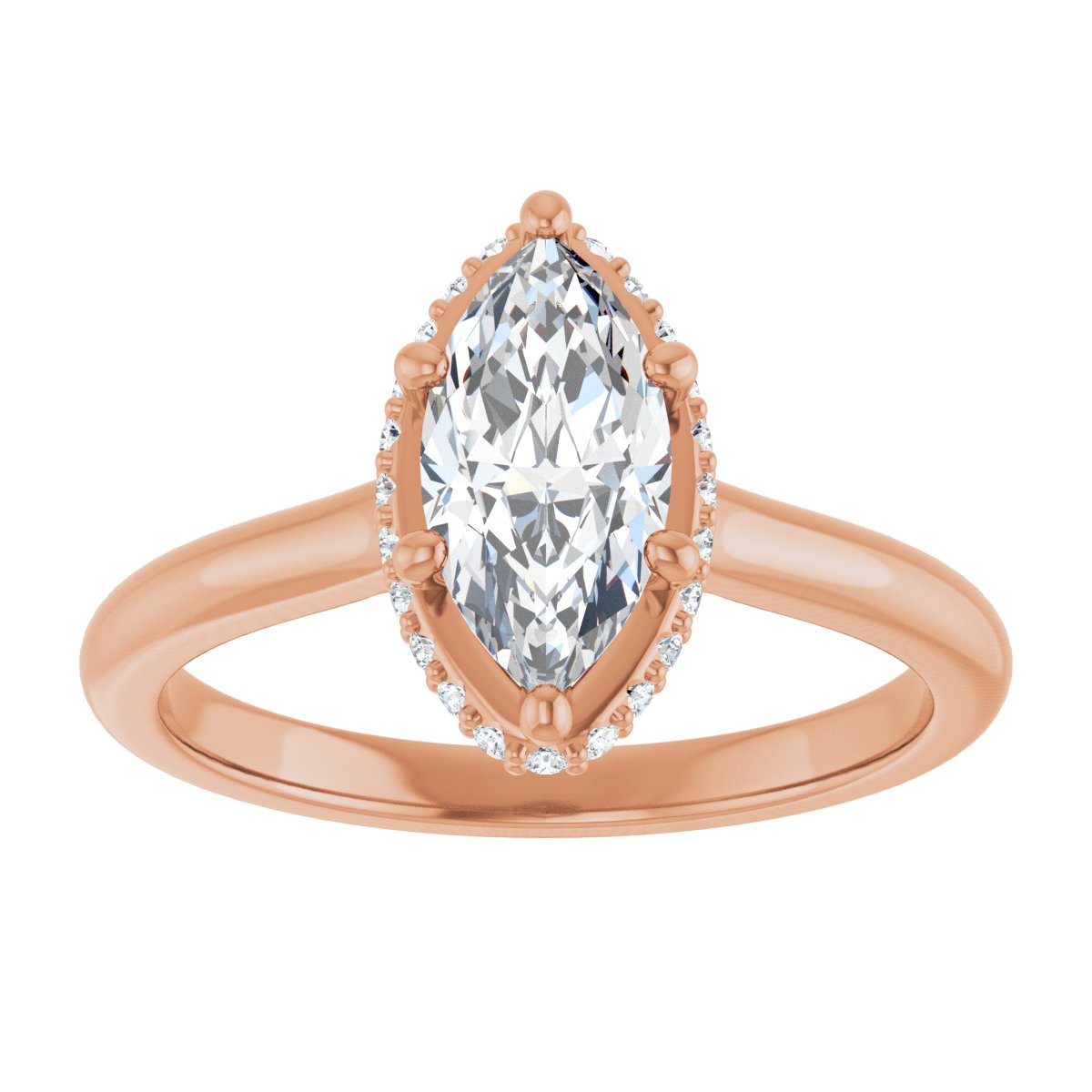 Hidden Halo-Style Engagement Ring