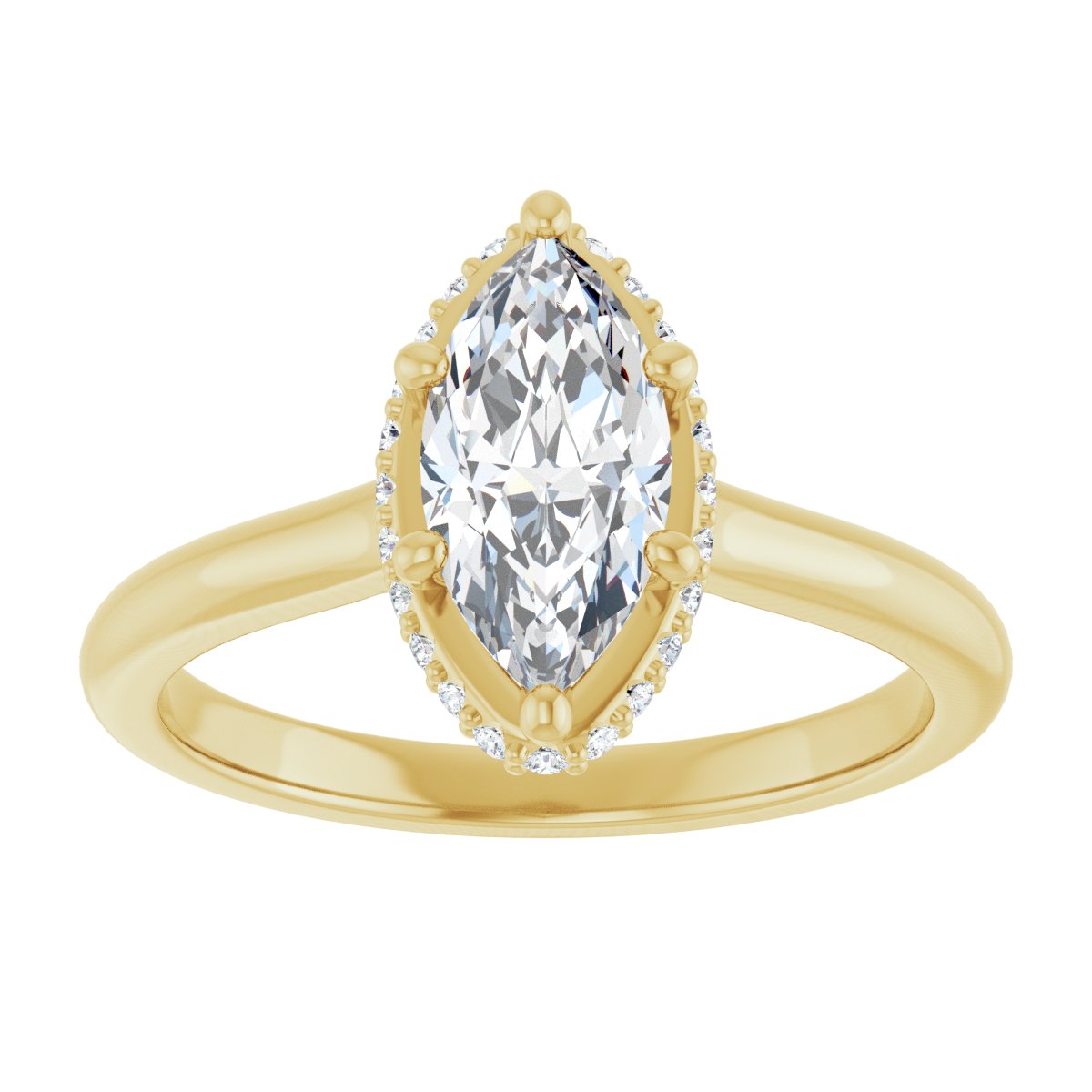 Hidden Halo-Style Engagement Ring