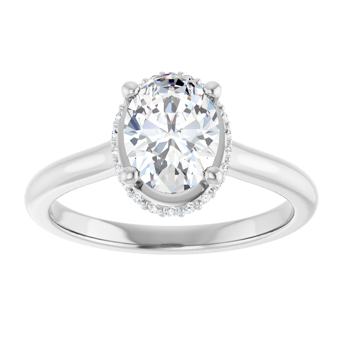 Hidden Halo-Style Engagement Ring