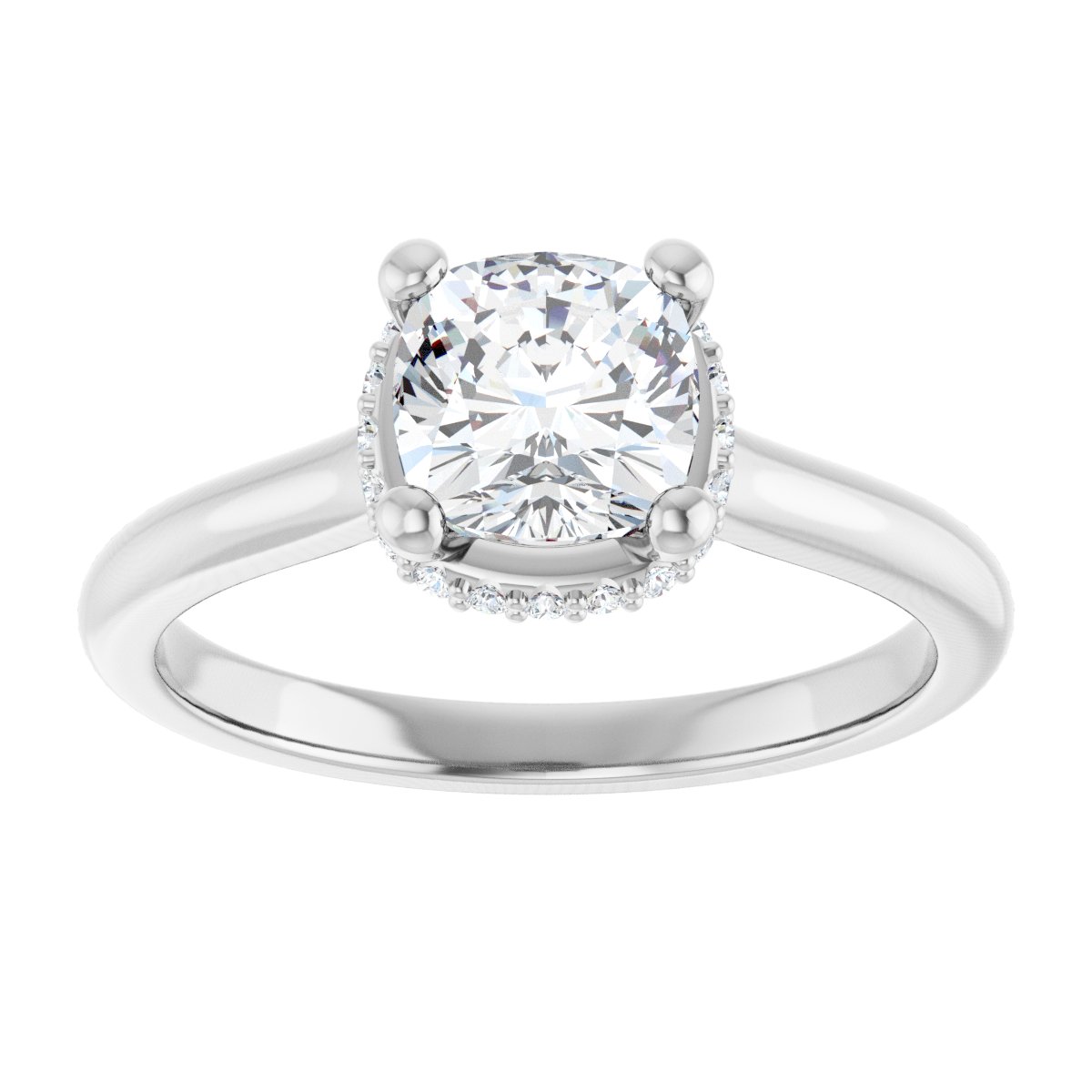 Hidden Halo-Style Engagement Ring