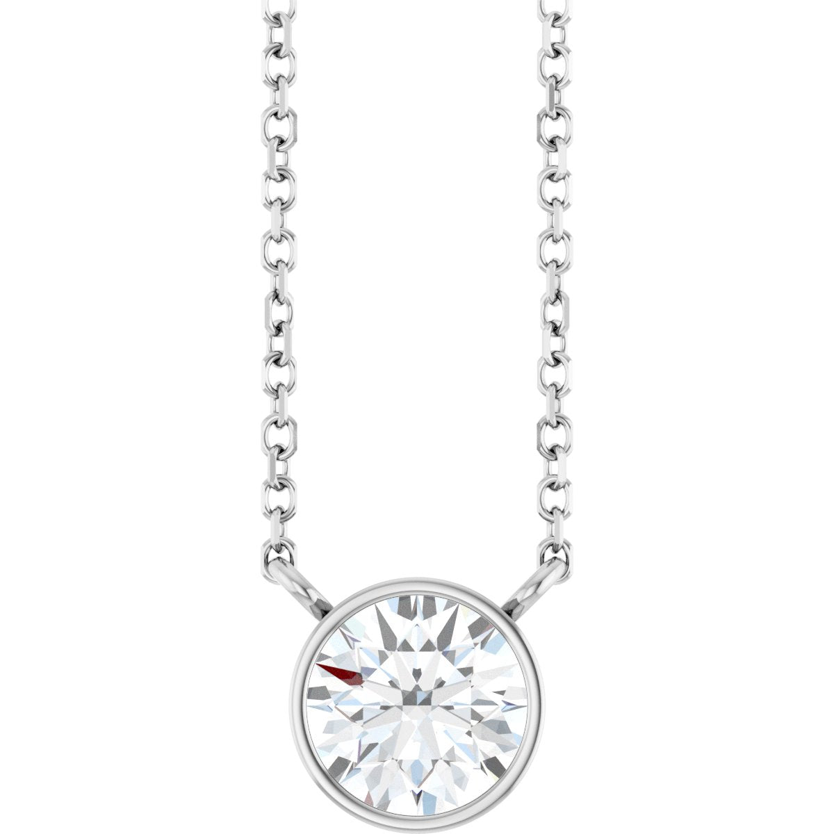 Bezel-Set Lab-Grown Diamond Necklace