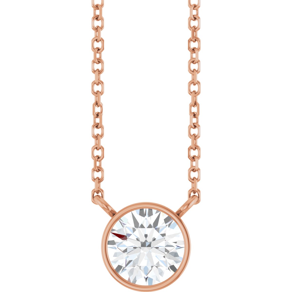 Bezel-Set Lab-Grown Diamond Necklace