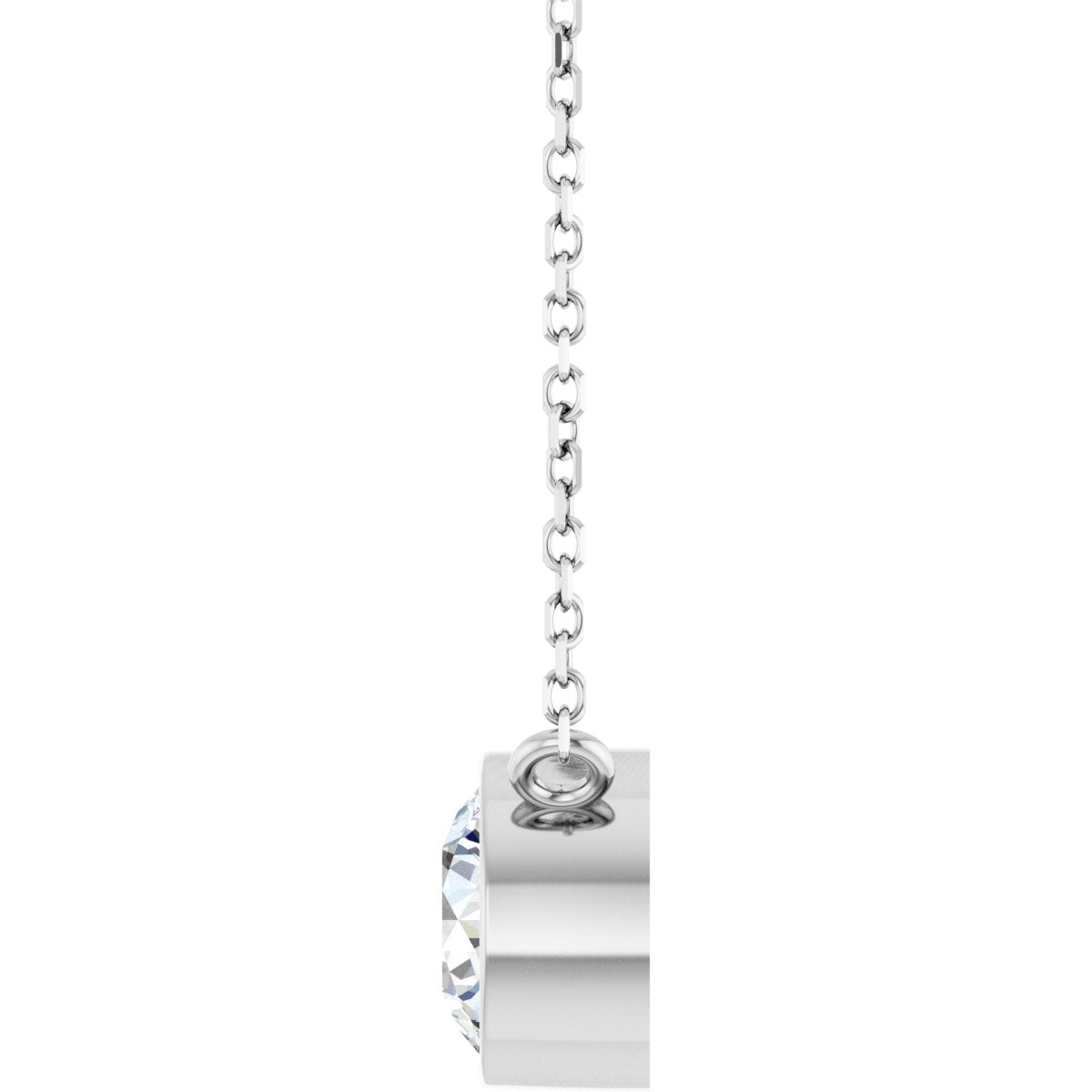 Bezel-Set Lab-Grown Diamond Necklace