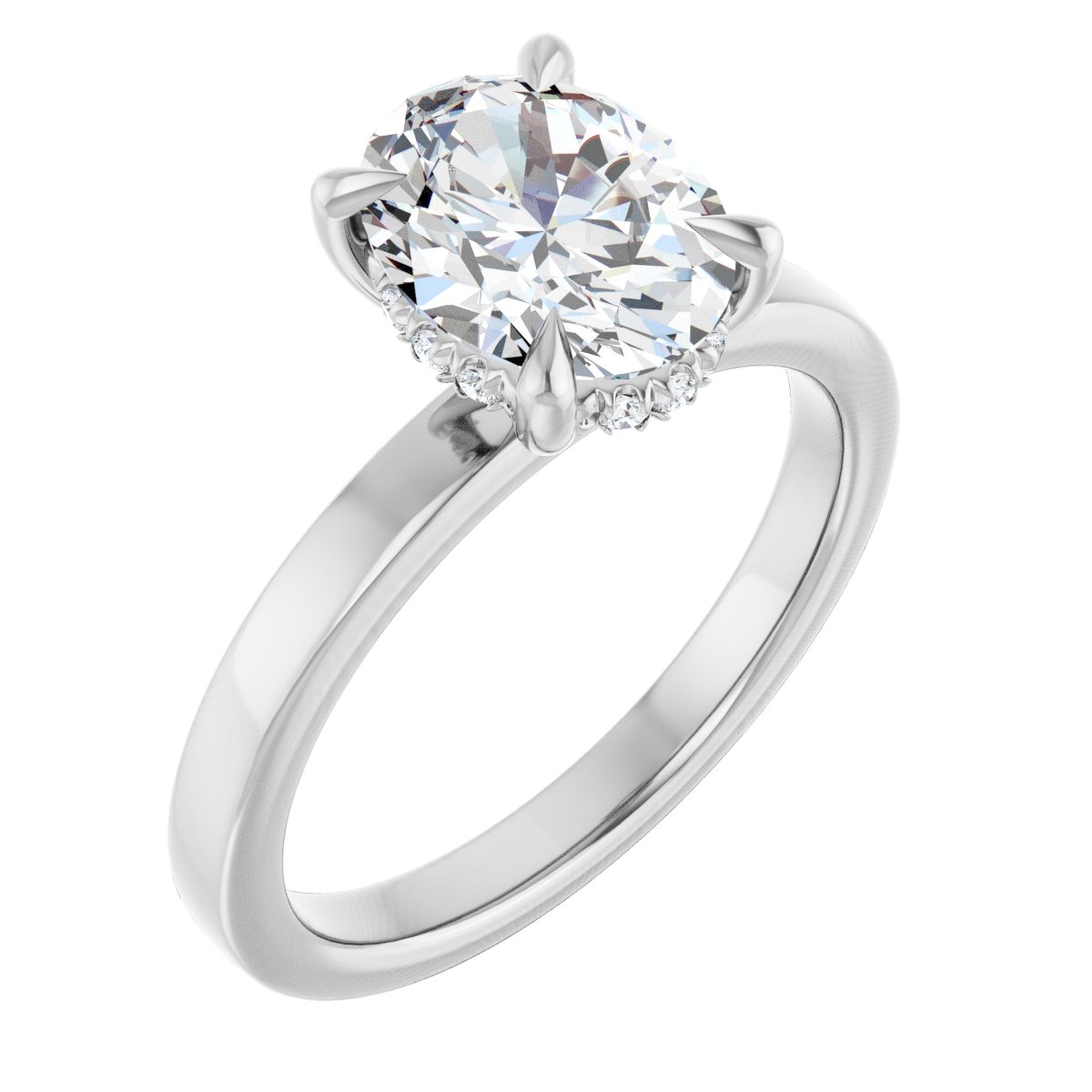 Hidden Halo-Style Engagement Ring