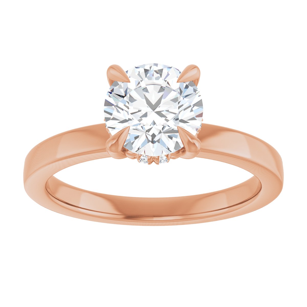 Hidden Halo-Style Engagement Ring