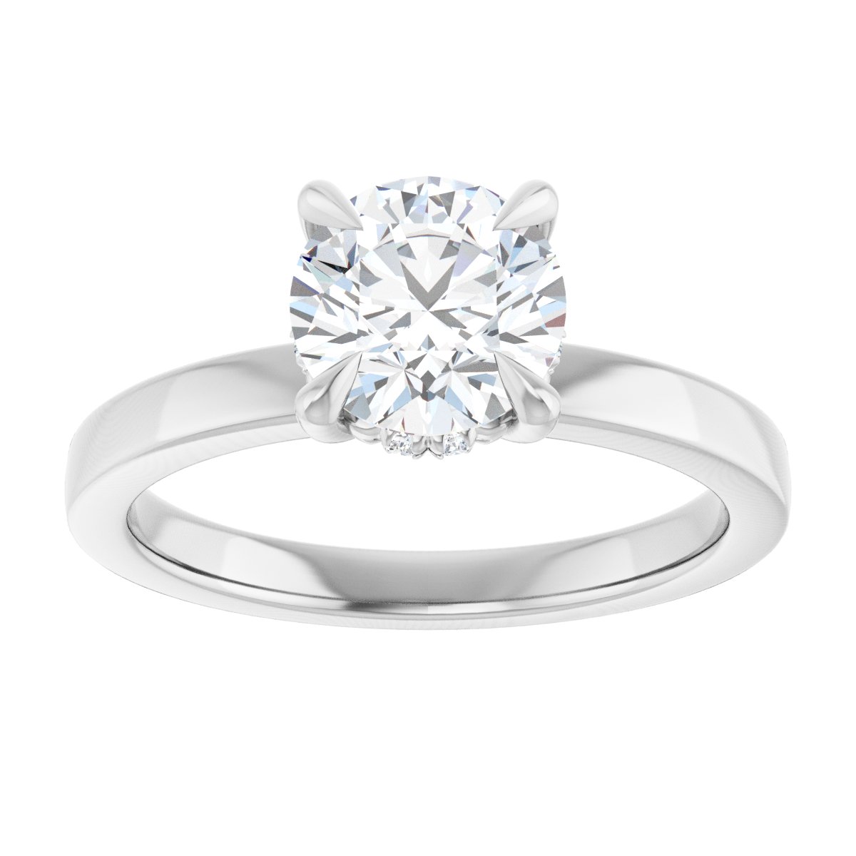 Hidden Halo-Style Engagement Ring