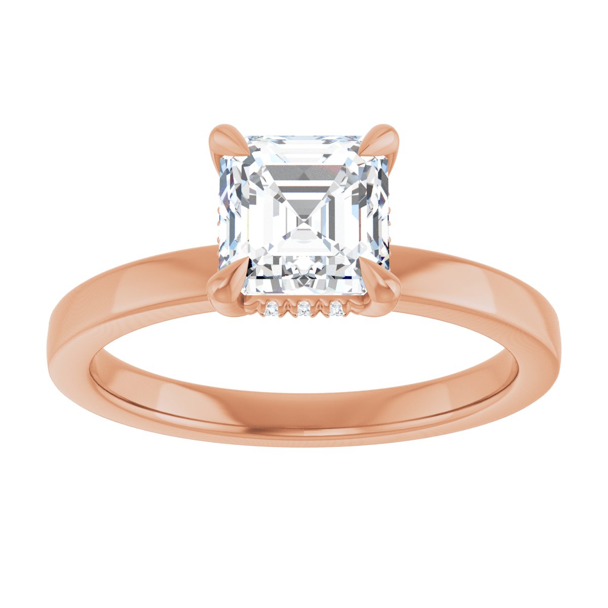 Hidden Halo-Style Engagement Ring