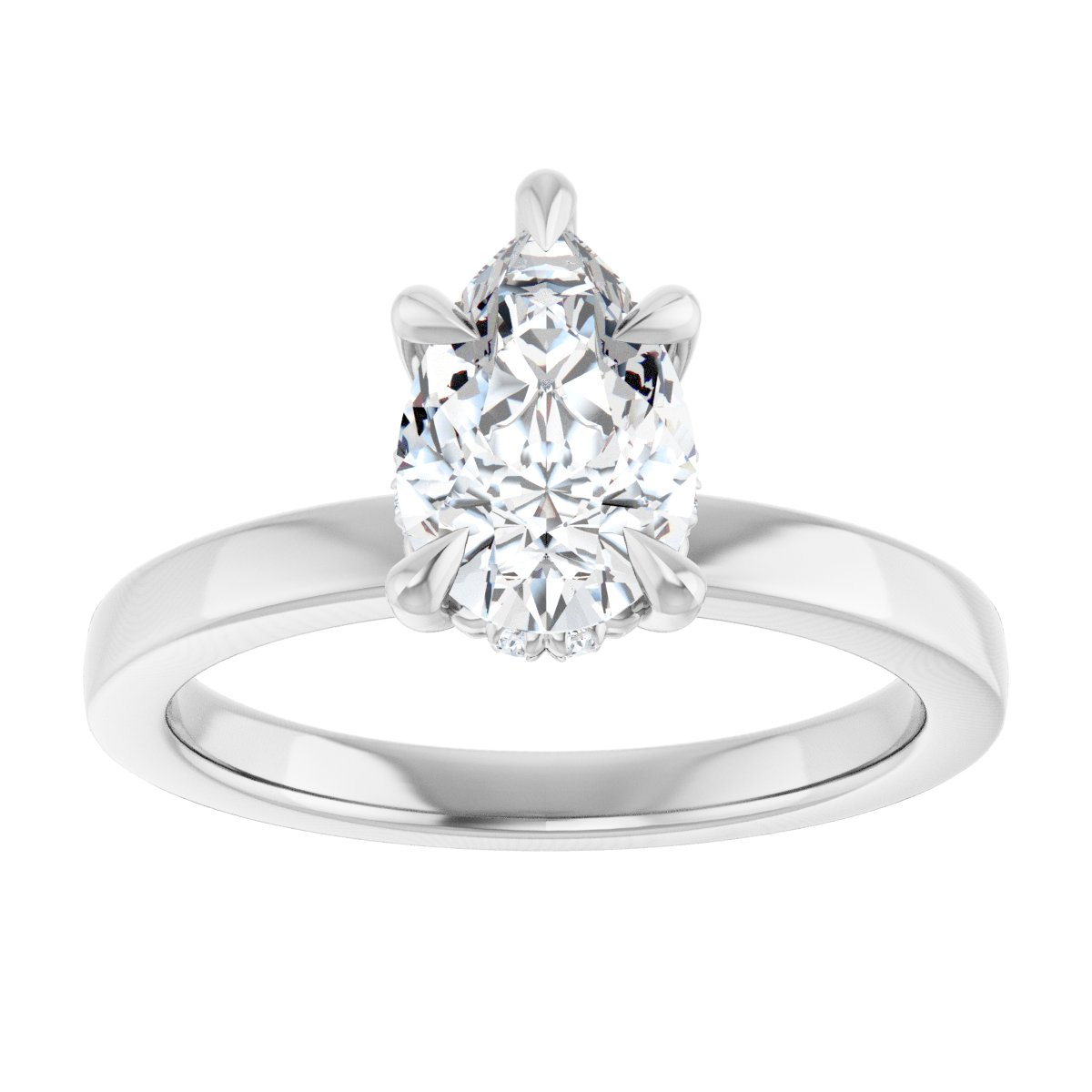 Hidden Halo-Style Engagement Ring