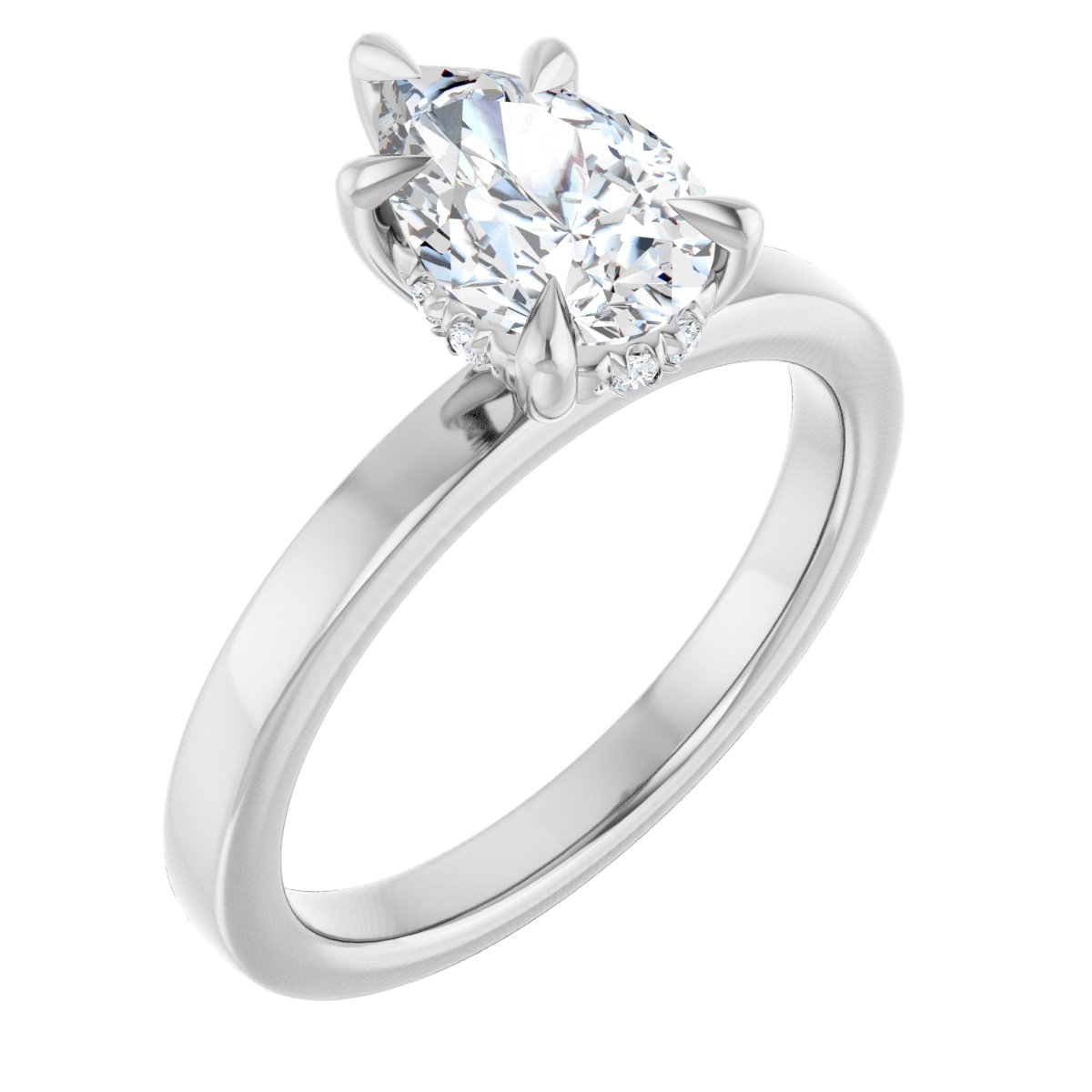 Hidden Halo-Style Engagement Ring