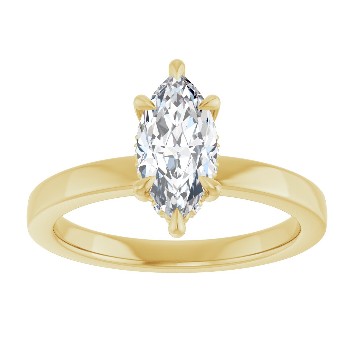 Hidden Halo-Style Engagement Ring