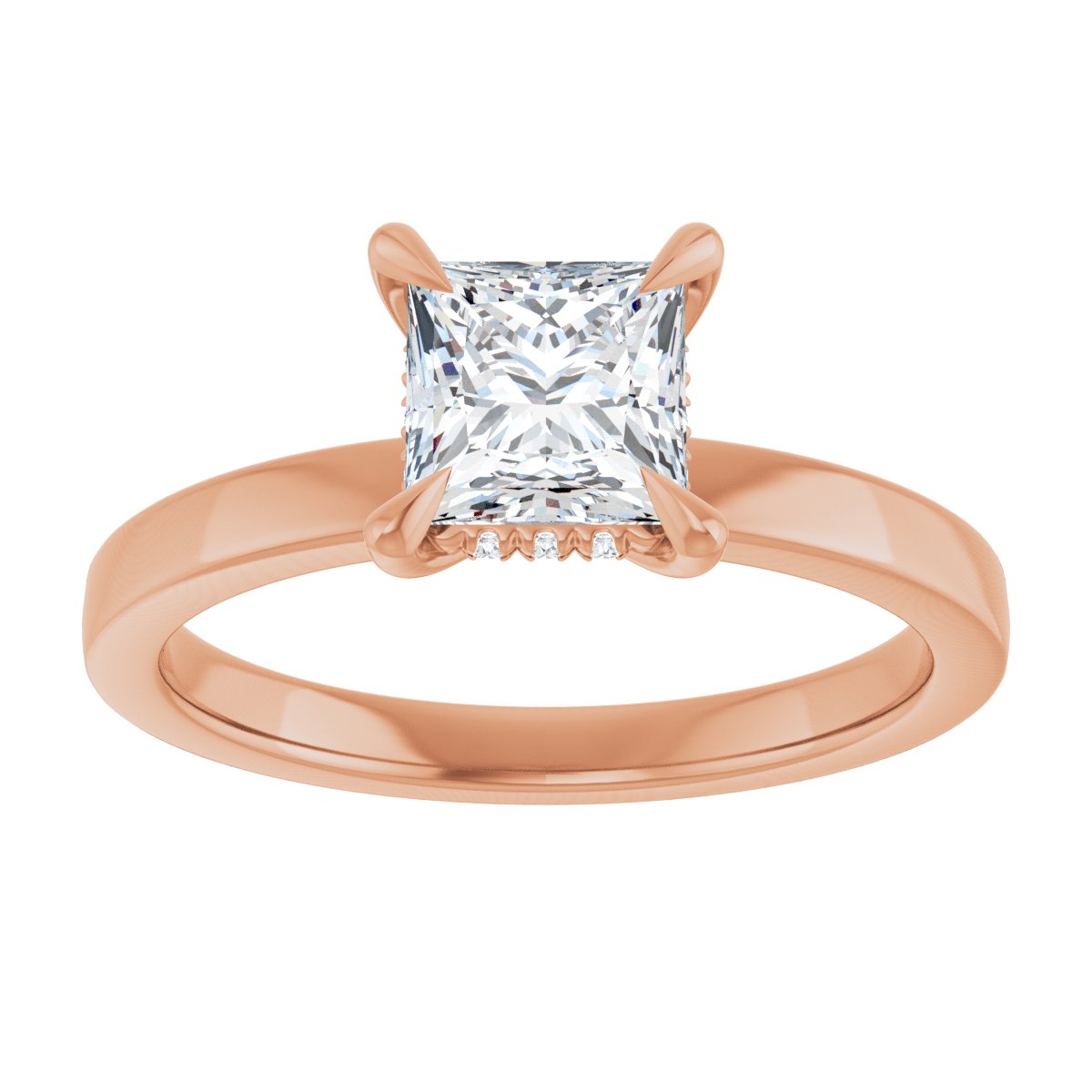 Hidden Halo-Style Engagement Ring