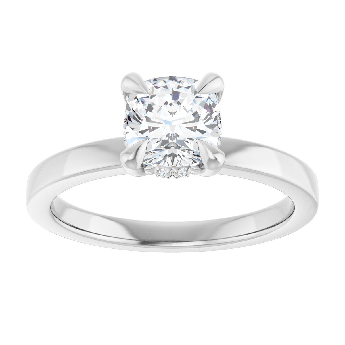 Hidden Halo-Style Engagement Ring