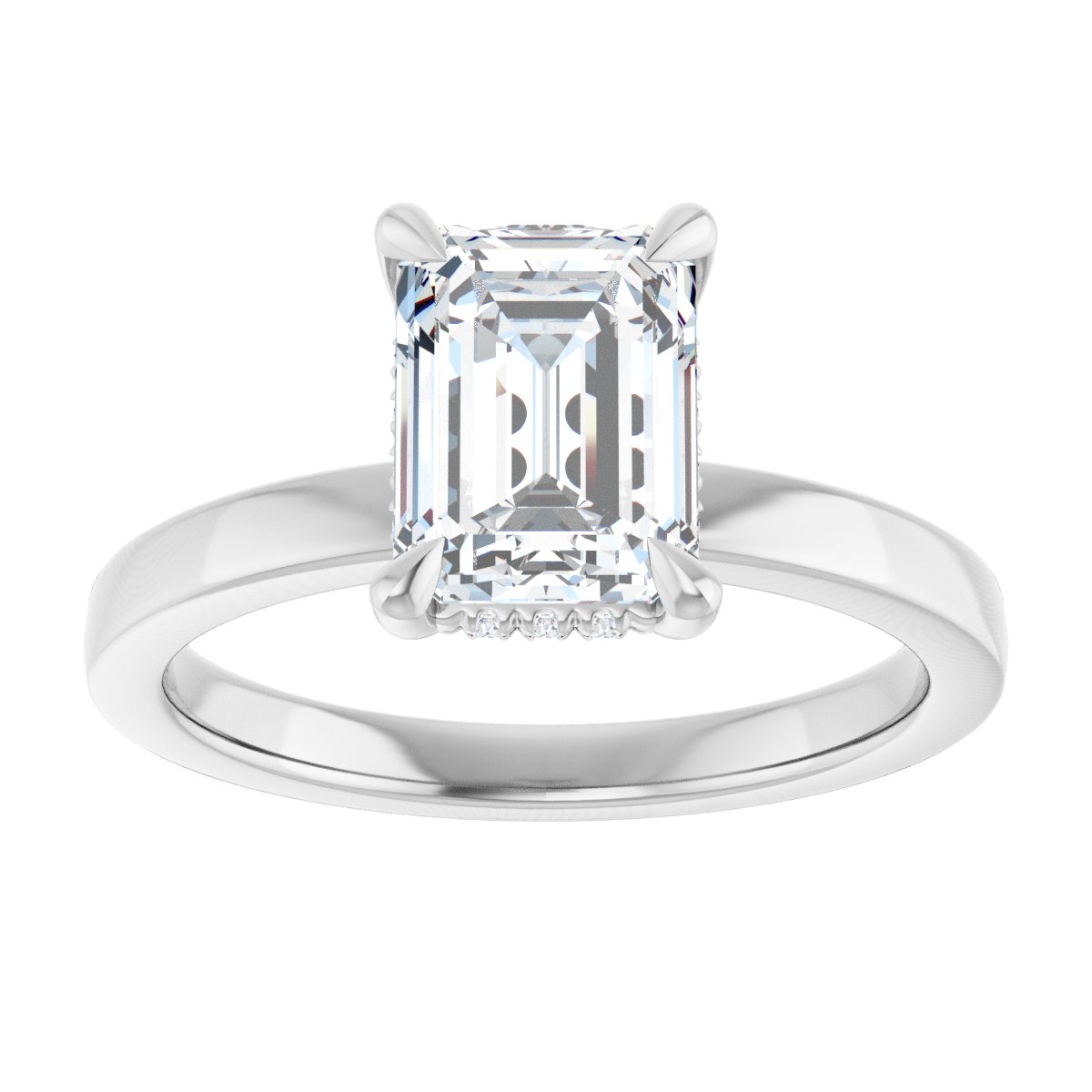 Hidden Halo-Style Engagement Ring