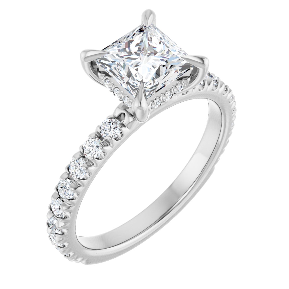 Hidden Halo-Style Engagement Ring