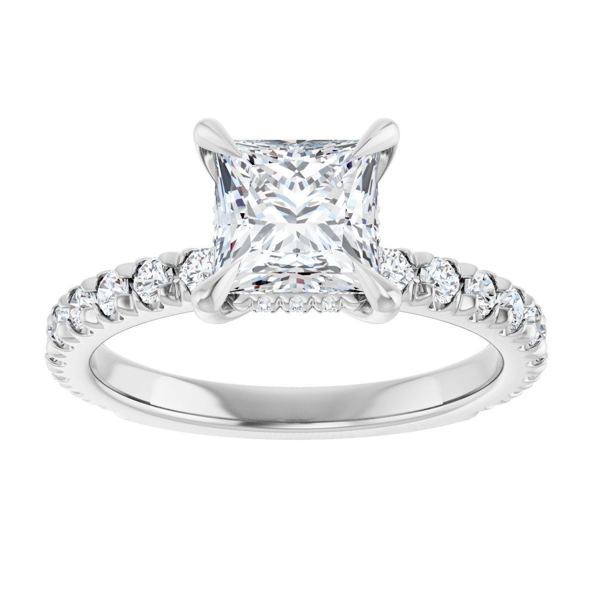 Hidden Halo-Style Engagement Ring