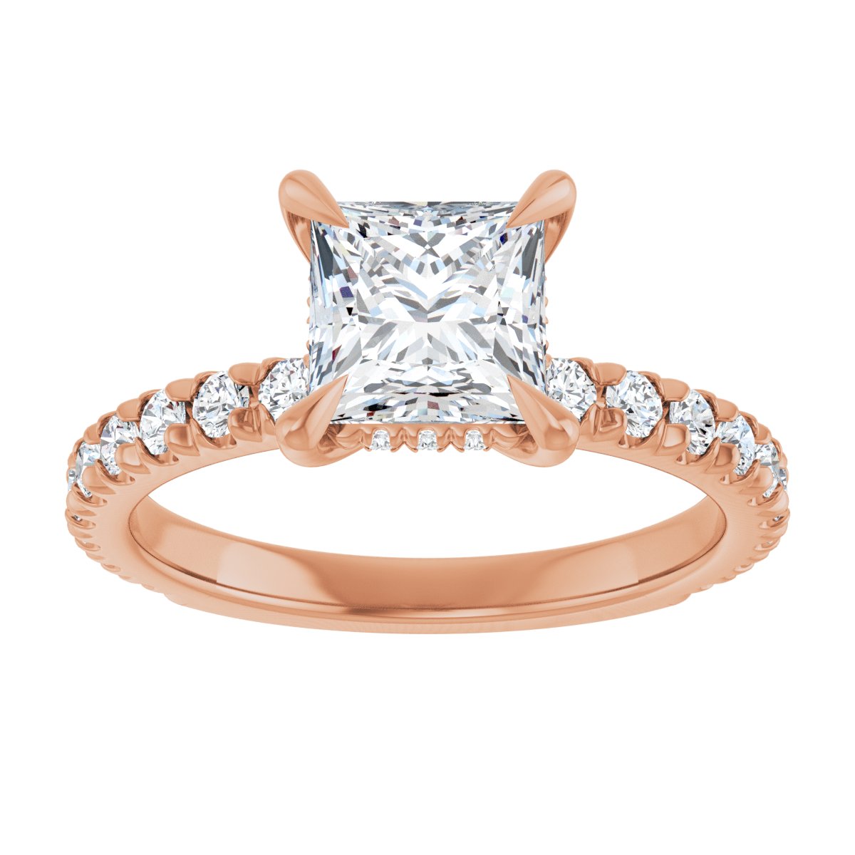 Hidden Halo-Style Engagement Ring