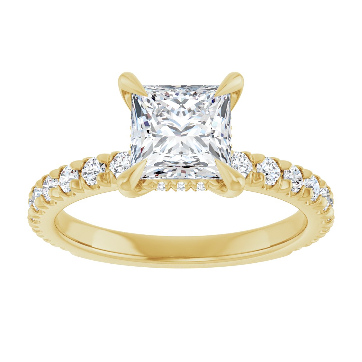 Hidden Halo-Style Engagement Ring