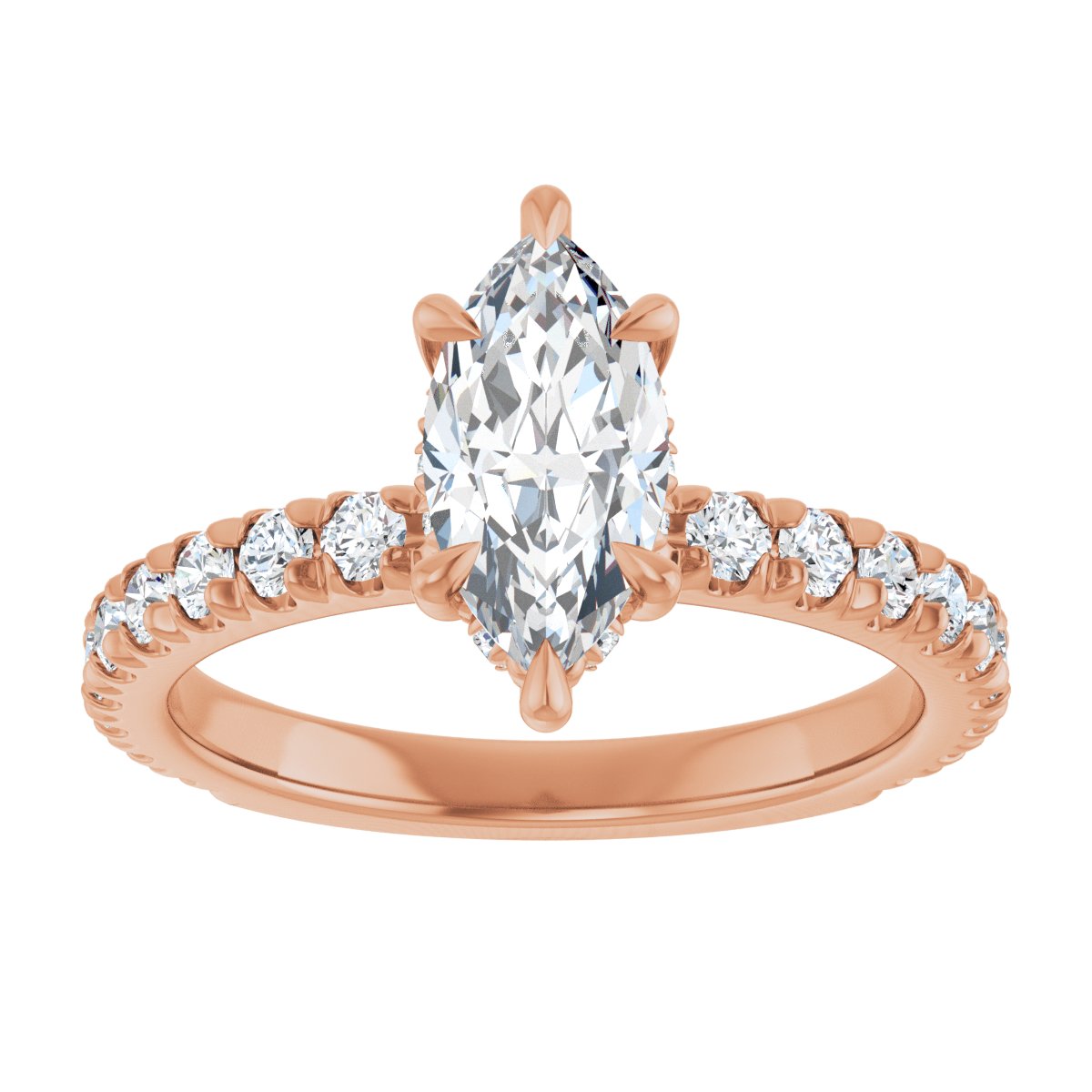 Hidden Halo-Style Engagement Ring