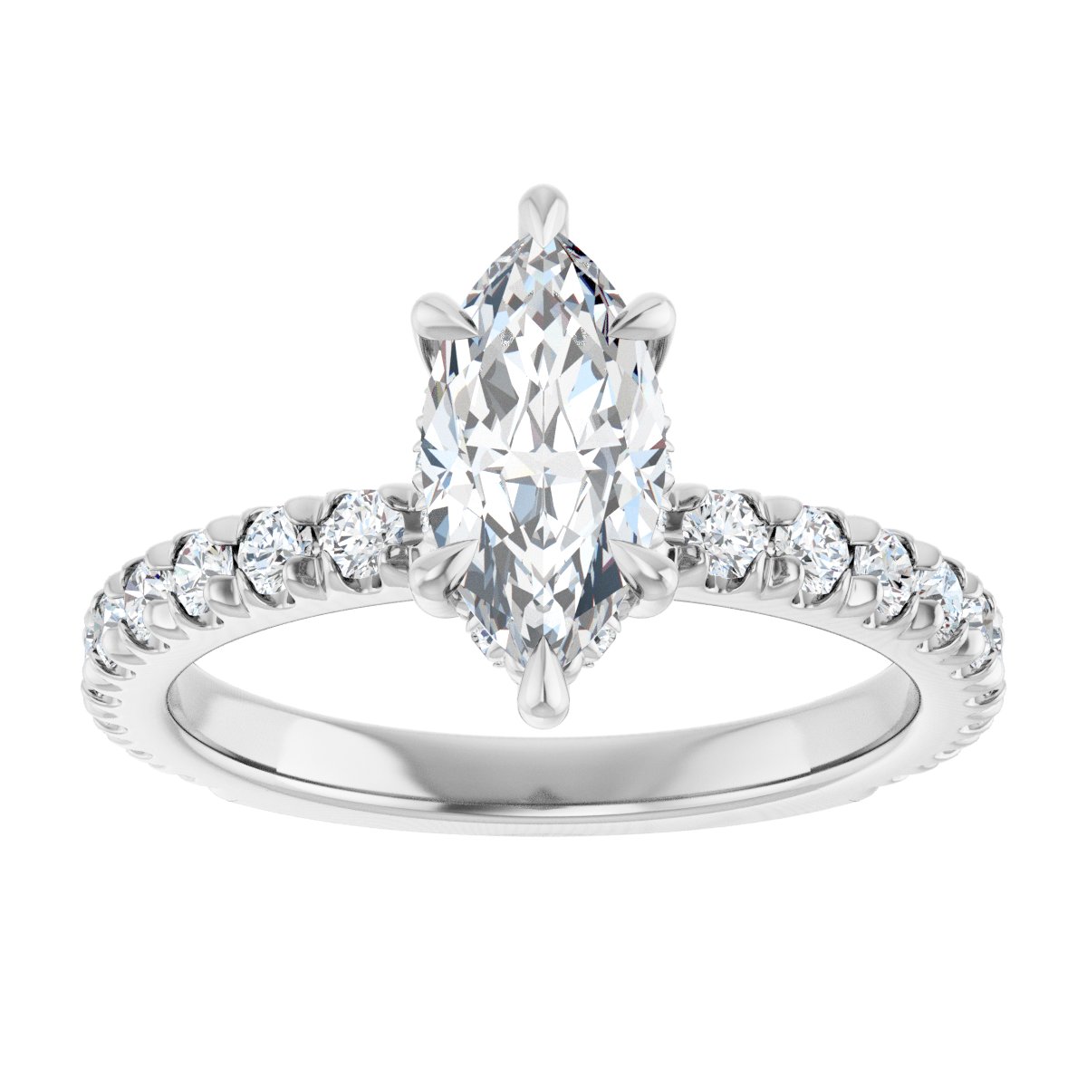 Hidden Halo-Style Engagement Ring