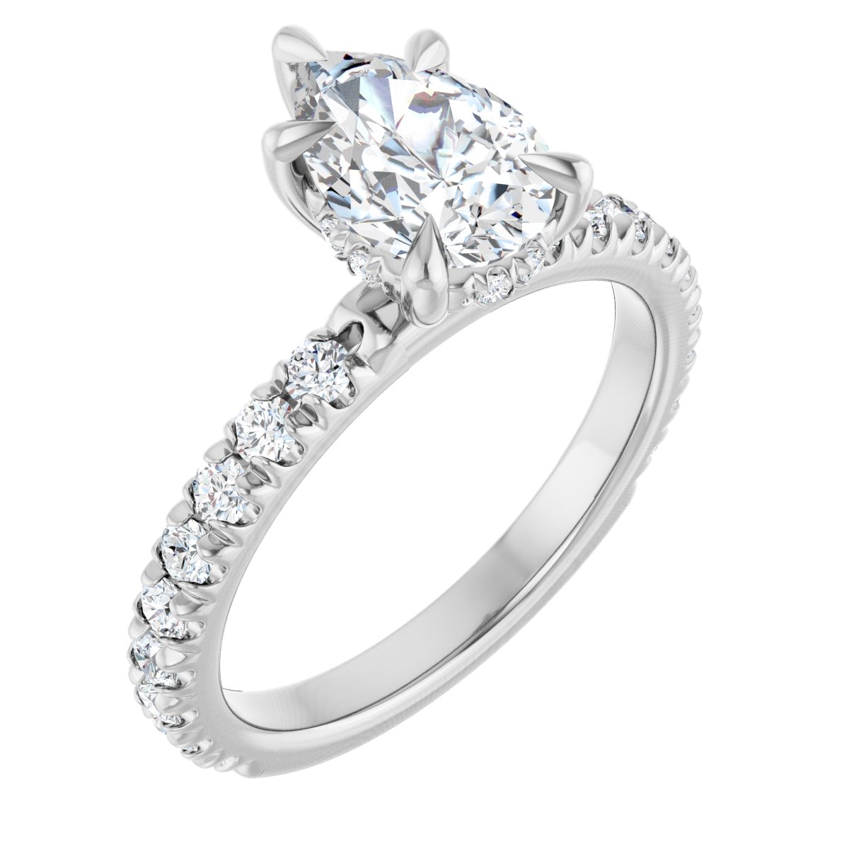 Hidden Halo-Style Engagement Ring